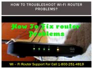1800-251-4919  How to Troubleshoot Wi-Fi Router Problems?