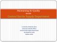 Maintaining air quality inside Central Sterile Supply Department PowerPoint PPT Presentation