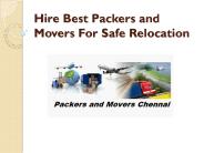 Best Packers and Movers in Chennai for Safety Relocation Services
