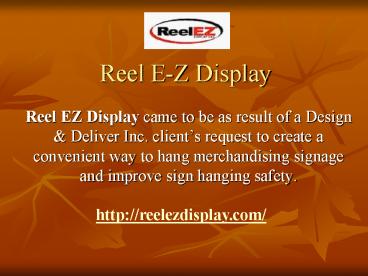 Reel E-Z Display - Safety Ceiling Signs