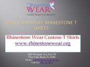 Women's Custom Birthday Rhinestone T Shirts