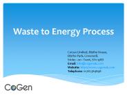 Advanced Gasification Technology of Waste to Energy