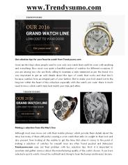 For Unique & Trendy Designer Watches Visit Trendysumo.com