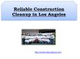 Reliable Construction Cleanup in Los Angeles PowerPoint PPT Presentation