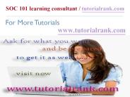 SOC 101 Learning Consultant / tutorialrank.com