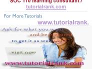 SOC 110 Learning Consultant / tutorialrank.com
