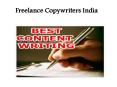 Freelance Copy writers India PowerPoint PPT Presentation
