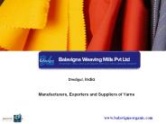 Yarn Manufacturers in India