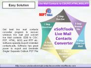 Live Mail Contacts to CSV