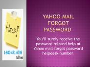 Yahoo Mail Forgot Password help and solution