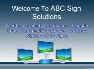 Welcome to ABC Sign Solutions