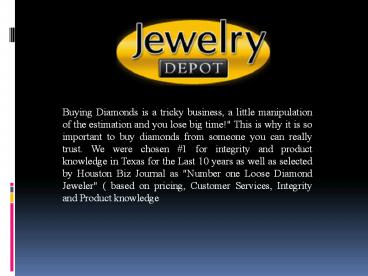 Quality Diamond Ring In Houston