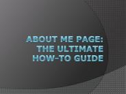 Ultimate Guide To Create About Me Page