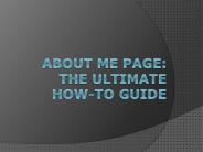 Ultimate Guide to Create Amazing About Me Page