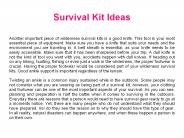 Survival Kit Ideas