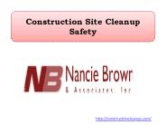 Construction Site Cleanup Safety