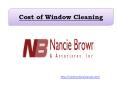 Cost of Window Cleaning PowerPoint PPT Presentation