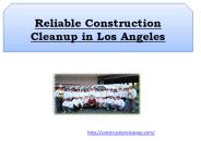 Reliable Construction Cleanup in Los Angeles