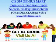 CIS 319 GENIUS MART Experience Tradition Expect Success/cis319guniusdotcom