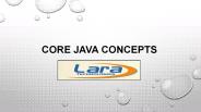CORE JAVA CONCEPTS