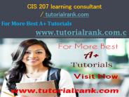 CIS 207 learning consultant tutorialrank.com