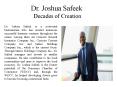 Dr. Joshua Safeek Decades of Creation PowerPoint PPT Presentation