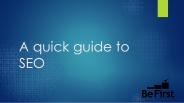 a quick guide to SEO