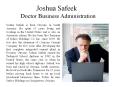 Joshua Safeek Doctor Business Administration PowerPoint PPT Presentation