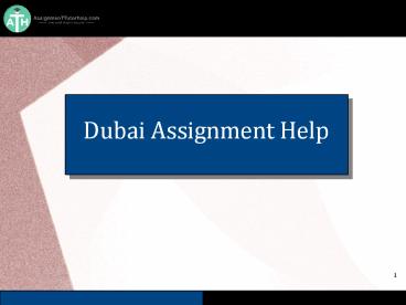 Dubai Assignment Help