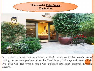 Paint Odour Eliminators