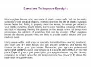 Exercises To Improve Eyesight