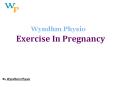 Exercise In Pregnancy PowerPoint PPT Presentation