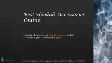 Buy Hookah Accessories Online at Arabian Nights