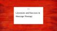 Licensure and Success in Massage Therapy PowerPoint PPT Presentation