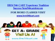 HRM 546 CART Experience Tradition Success/hrm546cartdotcom