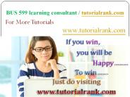 BUS 599 learning consultant / tutorialrank.com