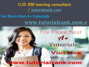 CJS 200 learning consultant tutorialrank.com