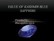 Value of Kashmir Blue Sapphire