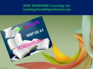 HCS 465GUIDE Learning for leading/hcs465guidedotcom