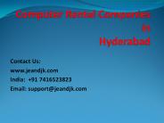 Laptop Rentals in Hyderabad.