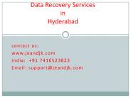 Hard disk data recovery services in Hyderabad.