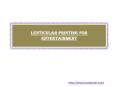 Lenticular Printing for Entertainment PowerPoint PPT Presentation