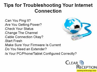 Tips for Troubleshooting Your Internet Connection