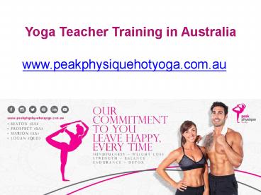 Yoga Teacher Training in Australia