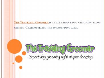 The Traveling Groomer Website