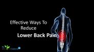Effective Ways To Reduce Lower back pain