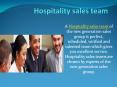 Hospitality sales team PowerPoint PPT Presentation
