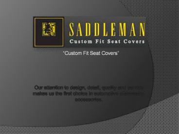 Custom Fit Seat Covers