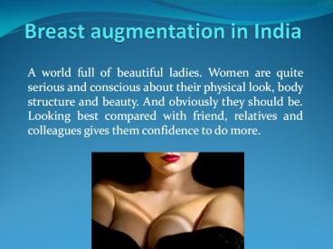 Breast augmentation in Delhi