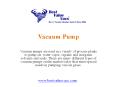 Types of Vacuum Pump PowerPoint PPT Presentation